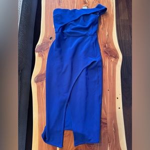 One shoulder slit dress, size Small